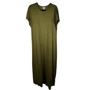 Lularoe - Maria - L - EUC - Women's Full Length Maxi Dress - Olive